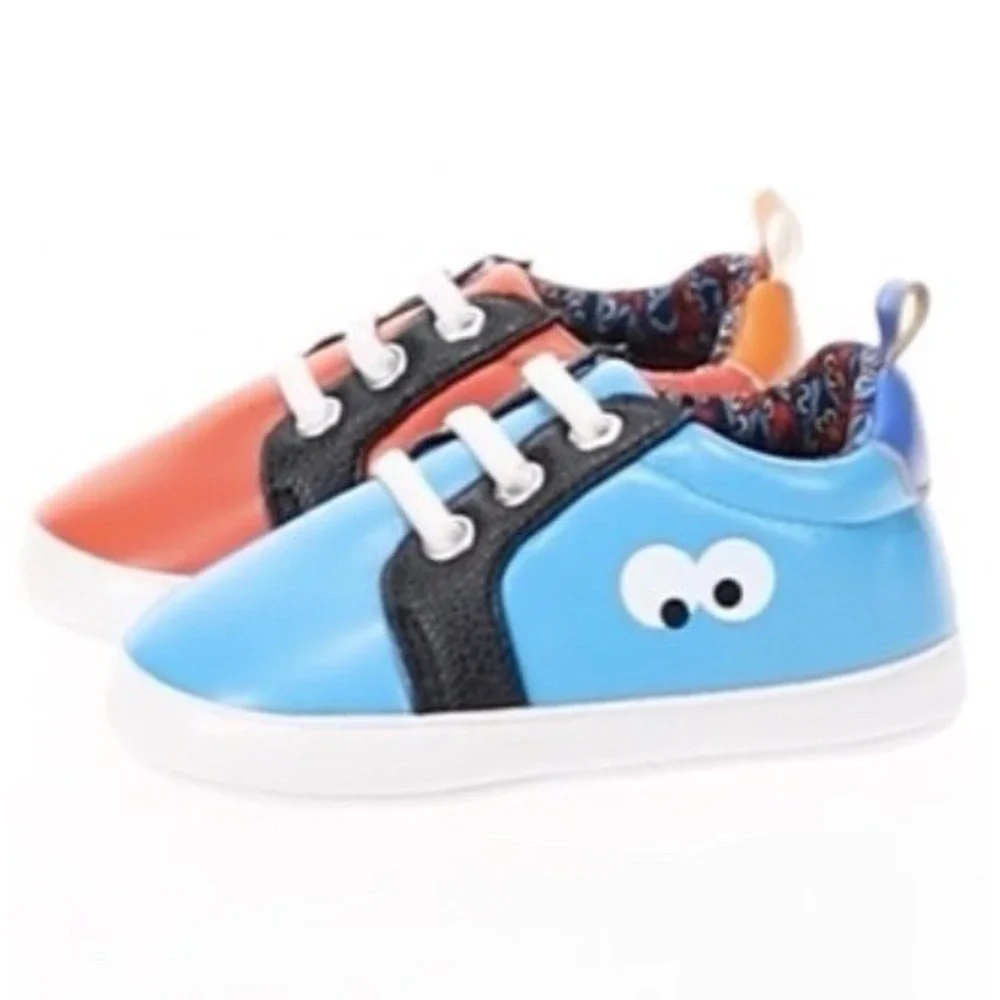 Sesame Street Toddler Shoes Size 5T Elmo Cookie Monster Red Blue Sneakers